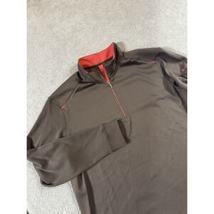 NIKE GOLF 1/2 Zip Pullover Standard‎ Fit DriFit  Brown / Corral Mens Size XXL